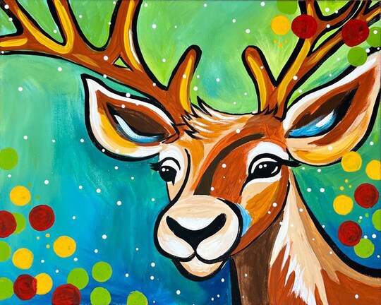 Christmas Reindeer Paint Party